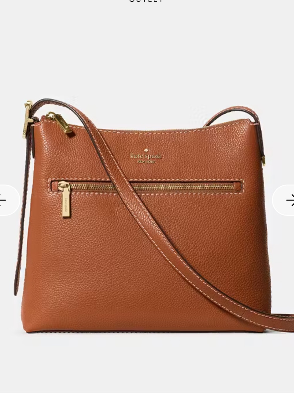 kate spade Cognac Pebbled Leather Crossbody Bag